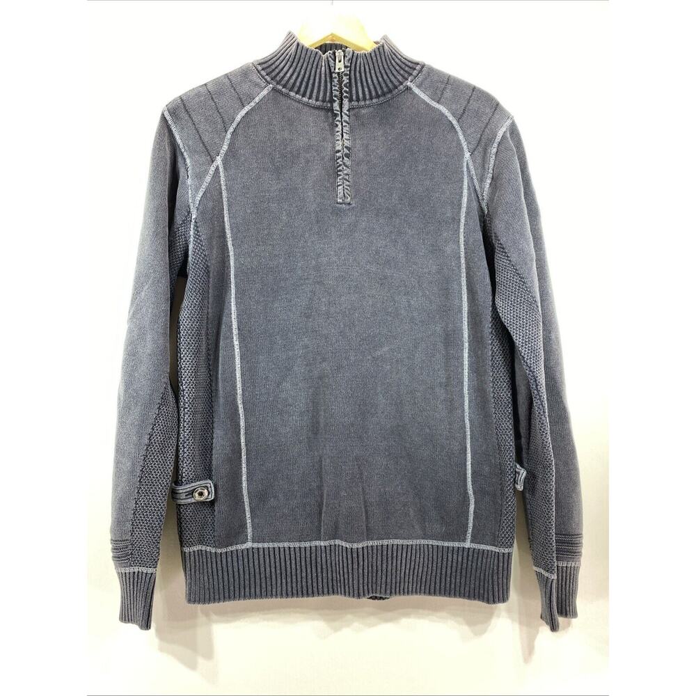 Buckle Black Label #48 Charcoal Gray Pullover Sweater Slim Fit Men’s Size XL 44"